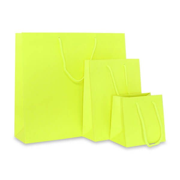 Deluxe Tasche Mattkaschiert Neon Gelb